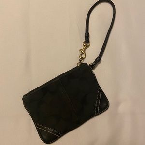 Black COACH wristlet
